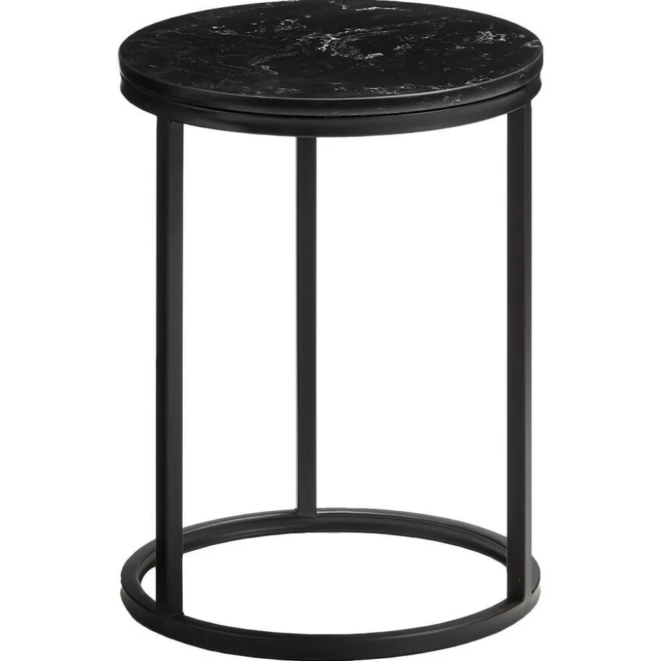 Bijzettafel Marzio Zwart ø 34 Cm