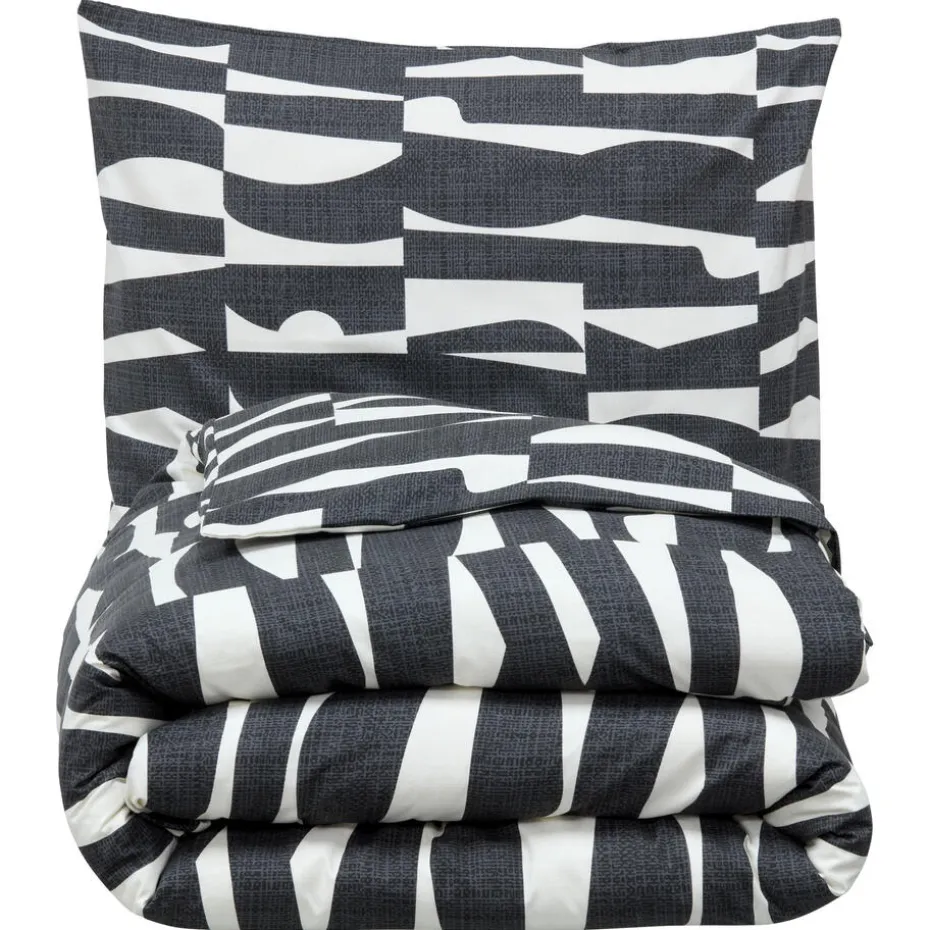 Dekbedovertrek Flanel Ozzie Zwart Wit 140x220 Cm