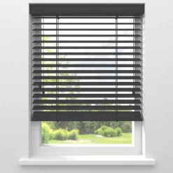 Fenstr Bamboe Jaloezie Tijl Zwart 65mm