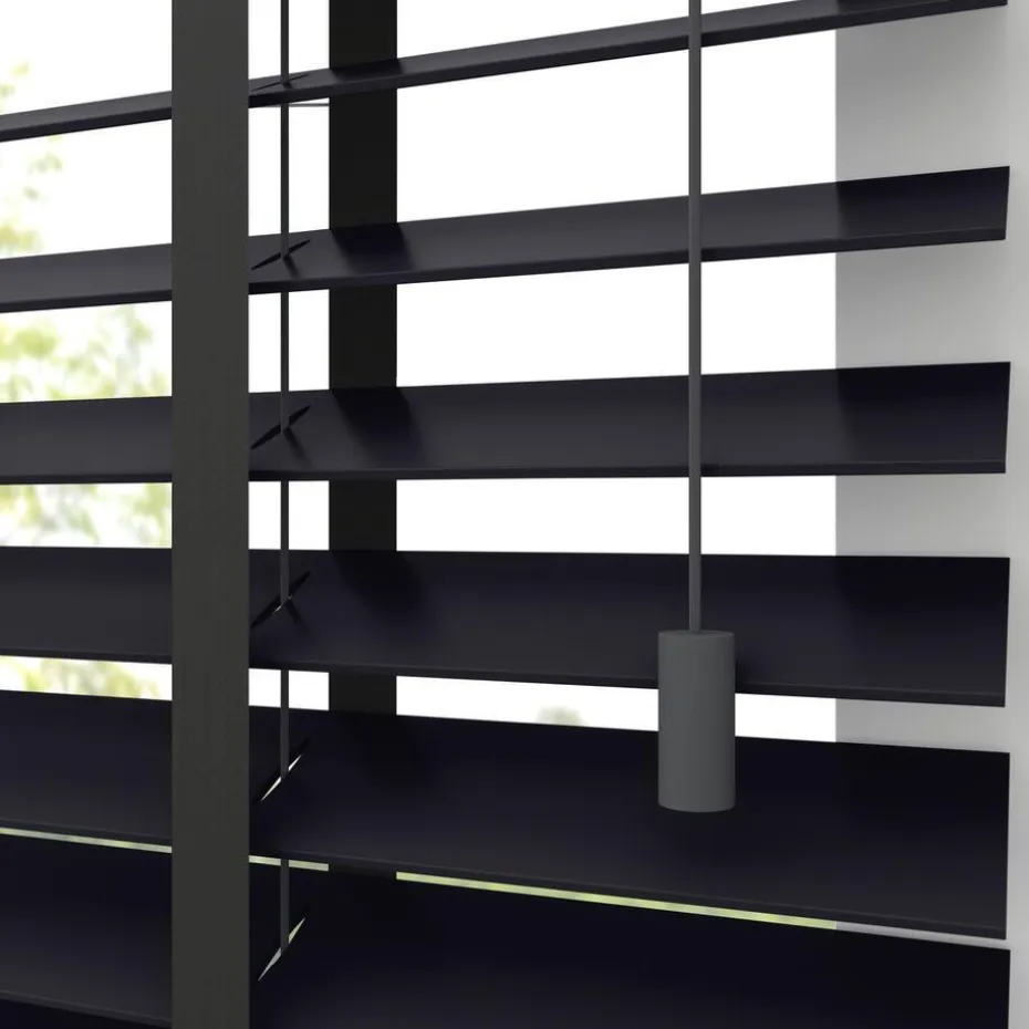 Fenstr Houten Jaloezie Hein Zwart 50mm
