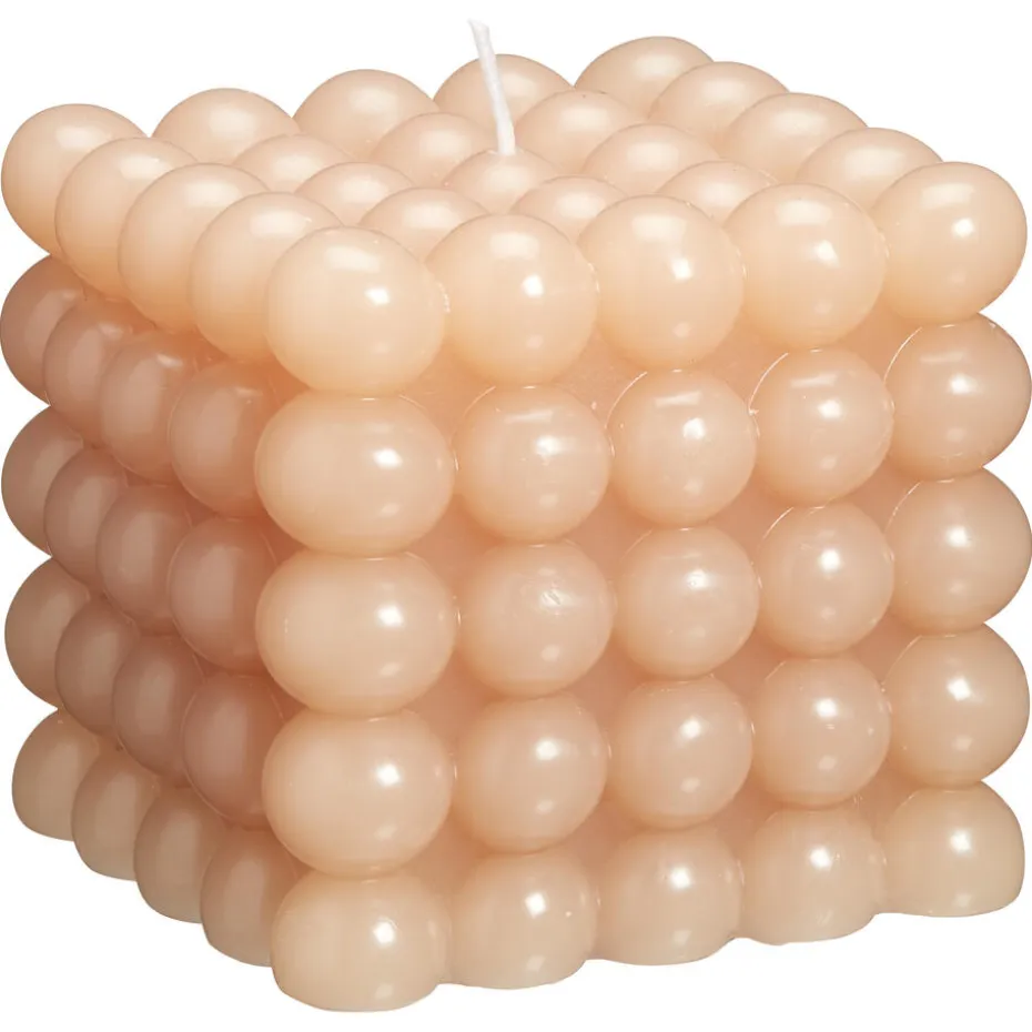 Kaars Cube Beige