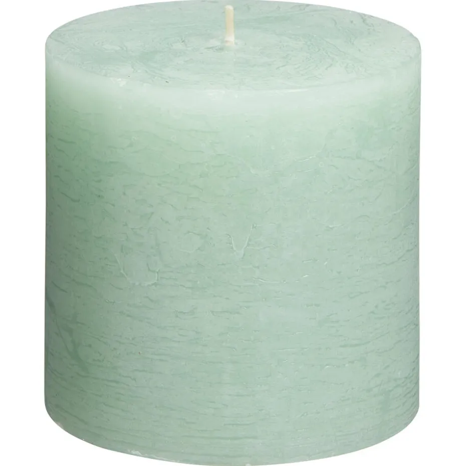 Kaars Rustiek Mint 10x10 Cm