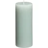 Kaars Rustiek Ribbel Mint 15 Cm