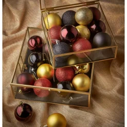 Kerstbal Bruin 10 Stuks
