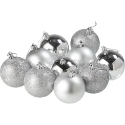 Kerstbal Zilver 10 Stuks