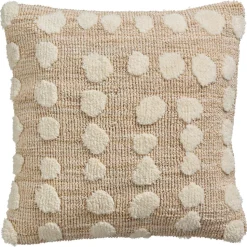 Kussen Chenille Dot Naturel 45x45 Cm