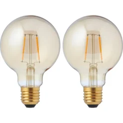 Led Lamp Goud 2 Stuks 80 Mm