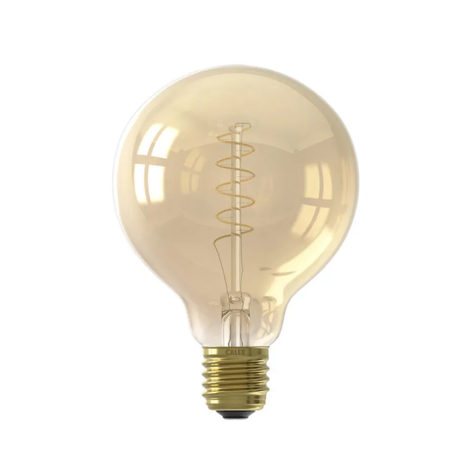 LED Lamp 95 Mm Flex Goud E27 4W Dimbaar