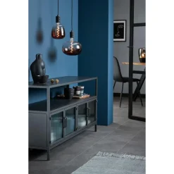 LED Lamp 22x22,5 Cm Bruin E27 Dimbaar
