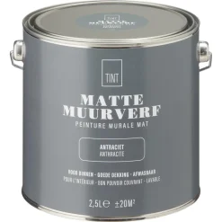 Muurverf Mat Antraciet 2.5 L