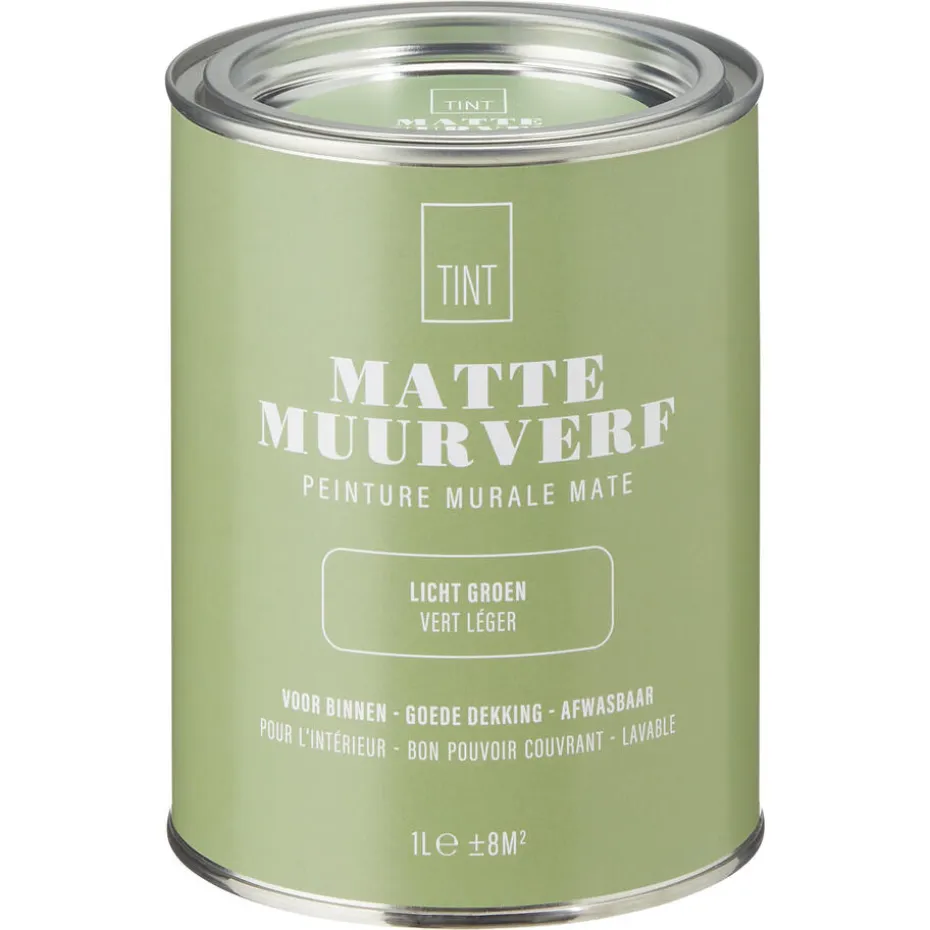 Muurverf Mat Licht Groen 1 L