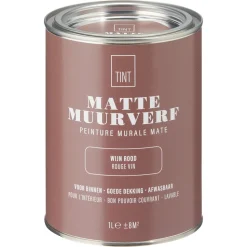 Muurverf Mat Wijn Rood 1 L