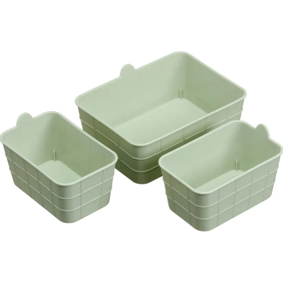 Opbermand Mini Groen - 3 Stuks