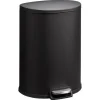 Pedaalemmer Flatback 50 Liter Zwart