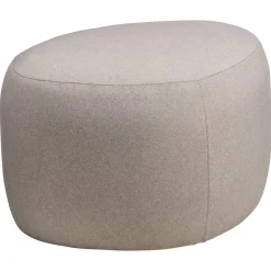 Poef Kiezel Taupe L