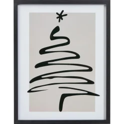 Poster Kerst Wit/Zwart