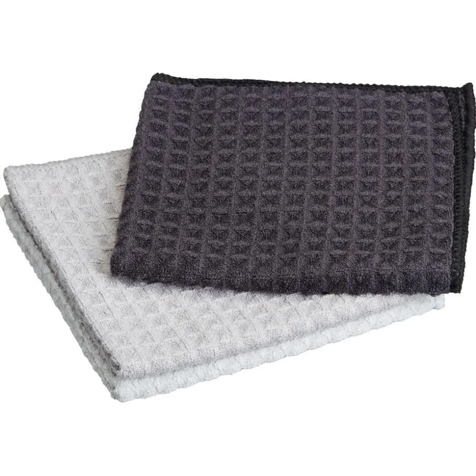 Schoonmaakdoek Zwart/Grijs - 3 Stuks