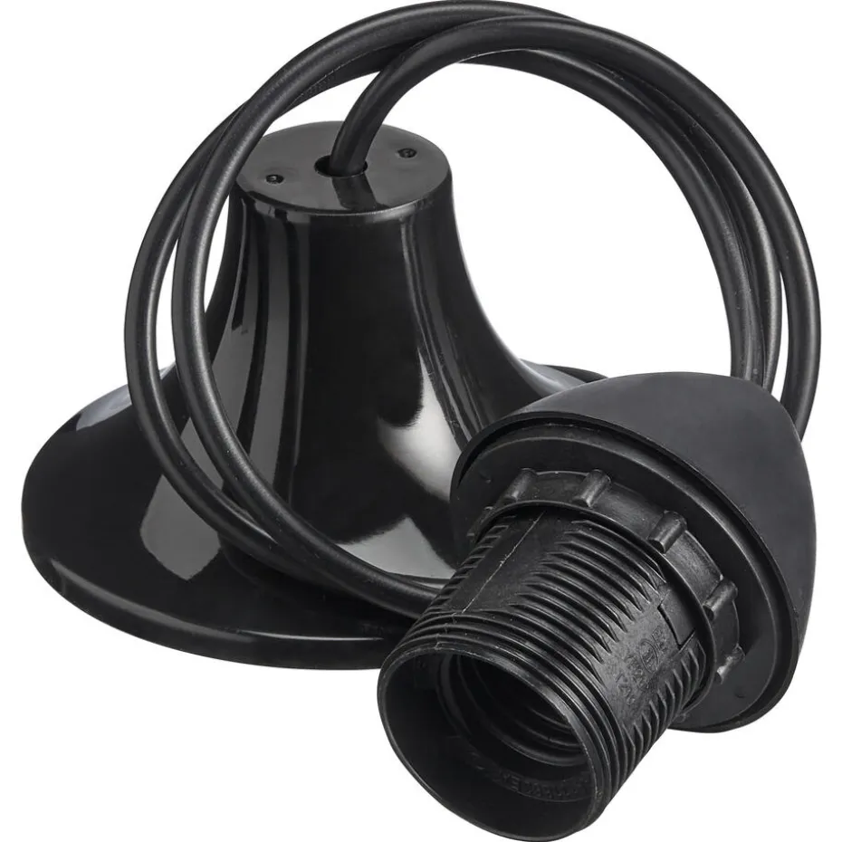 Snoerpendel E27 Zwart