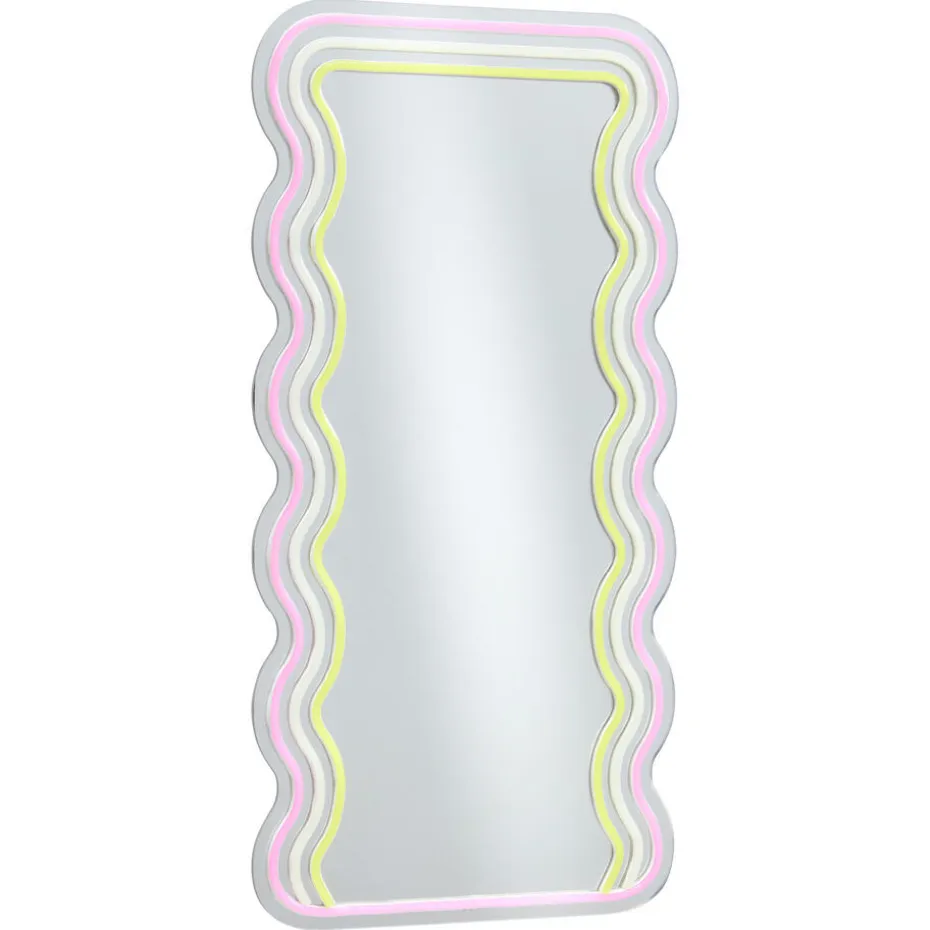 Spiegel Met Verlichting - Wave - Neon - Multicolor - 70x35 Cm