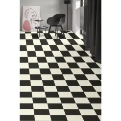 Vinyl Benson Zwart Wit Tegellook