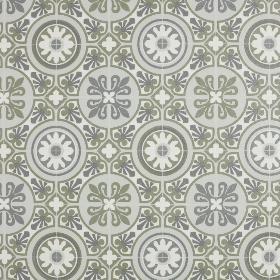Vinyl Macon Groen Tegellook