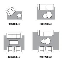 Vloerkleed Cailou Zand 160x230 Cm