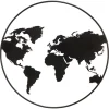 Wanddecoratie El Mundo Zwart
