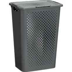 Wasmand Rattan Ruit Antraciet 50 L