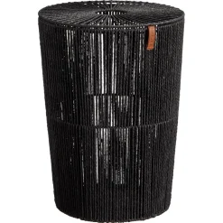 Wasmand Rope Rond Zwart